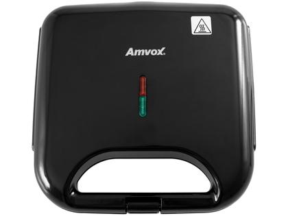 Sanduicheira Amvox AMS 370 Preta 750W - Antiaderente Imagem de Sanduicheira Amvox AMS 370 Preta 750W