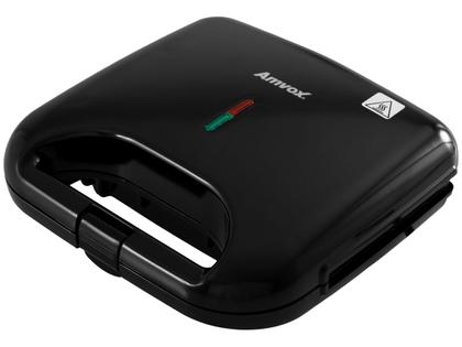 Sanduicheira Amvox AMS 370 Preta 750W - Antiaderente Imagem de Sanduicheira Amvox AMS 370 Preta 750W