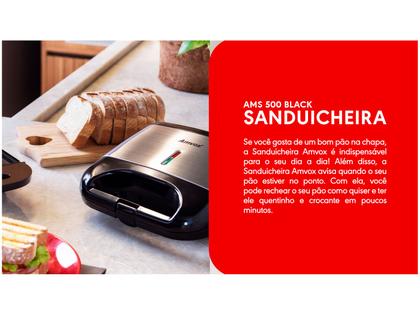 Imagem de Sanduicheira Amvox AMS 500 Preta 750W