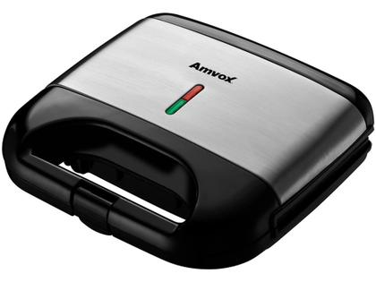 Imagem de Sanduicheira Amvox AMS 500 Preta 750W - Antiaderente