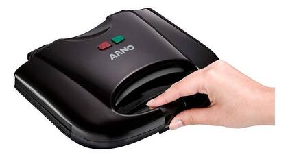 Imagem de Sanduicheira Compacta Antiaderente Preta Arno Cor Preto