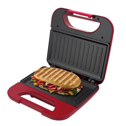 Imagem de Sanduicheira e Grill Britânia Toast 2 em 1 BGR01V c/ Chapa Antiaderente Vermelha