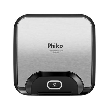 Imagem de Sanduicheira e Grill Philco 2 em 1 Inox 800W 127V PGR26A