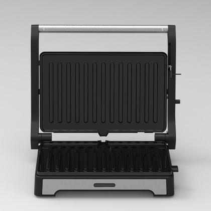 Imagem de Sanduicheira e Mini Grill HQ 180º 1000W Antiaderente Inox HQ-SG002 220V