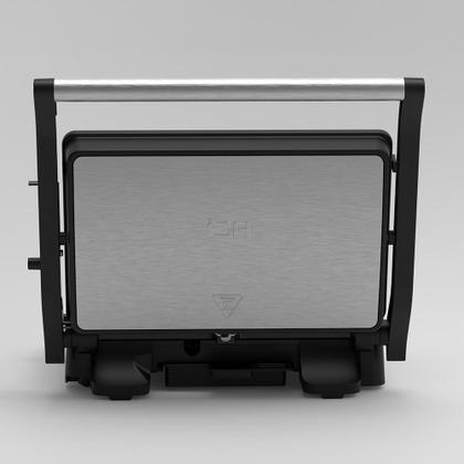 Imagem de Sanduicheira e Mini Grill HQ 180º 1000W Antiaderente Inox HQ-SG002 220V