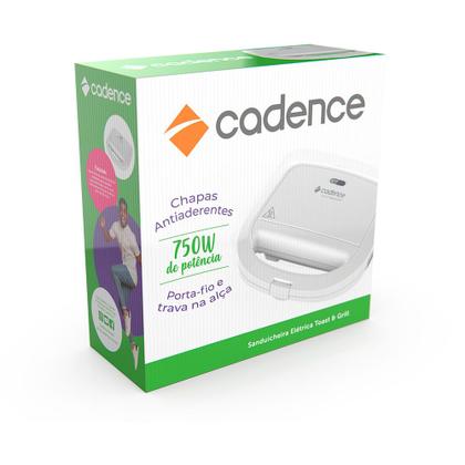 Imagem de Sanduicheira Elétrica Cadence Toast & Grill Branca