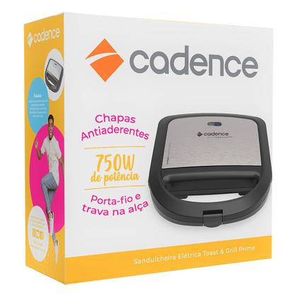 Imagem de Sanduicheira Elétrica Cadence Toast & Grill Prime Inox