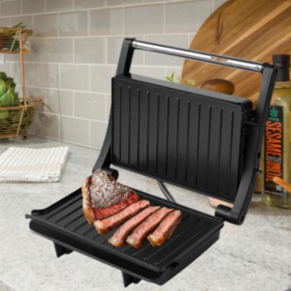 Imagem de Sanduicheira Elétrica Grill Chapa Torradeira 1000w 127v e 220v Inox