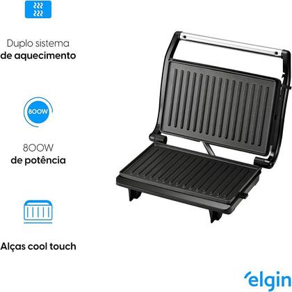 Imagem de Sanduicheira Elétrica Mini GRILL Taste GRILL 127V ELGIN