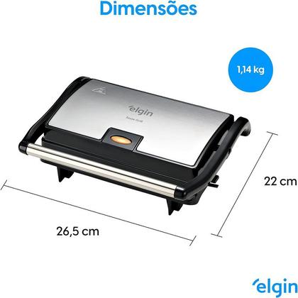 Imagem de Sanduicheira Elétrica Mini GRILL Taste GRILL 127V ELGIN