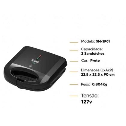 Imagem de Sanduicheira eletrica sumay smsp01 750w 127v
