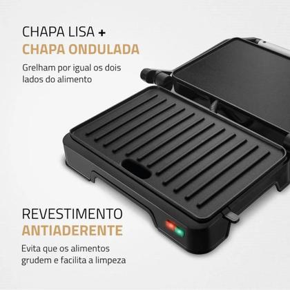 Sanduicheira Grill 1000W Press Duo 180-Pg -01-180 Mondial Imagem de Sanduicheira Grill 1000W Press Duo 180-Pg -01-180 Mondial
