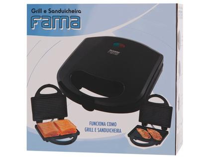 Imagem de Sanduicheira Grill Fama Antiaderente Preta
