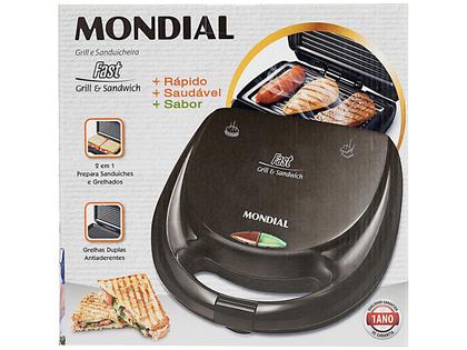 Imagem de Sanduicheira Grill Mondial Fast Grill e Sandwich S12