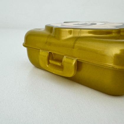 Imagem de Sanduicheira Infantil Minnie Mouse 3D Dourada Escola Relevo