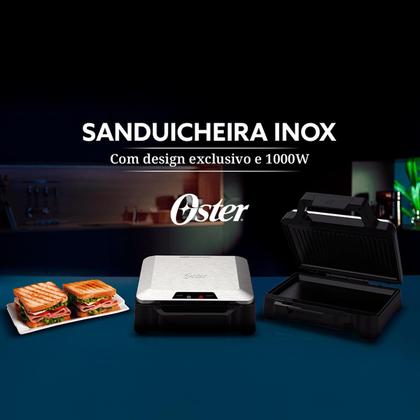 Imagem de Sanduicheira Inox Multiuso Antiaderente 1000W - Oster