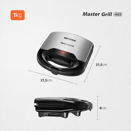 Imagem de Sanduicheira Master Grill Mondial Inox S-20 110v 60hz