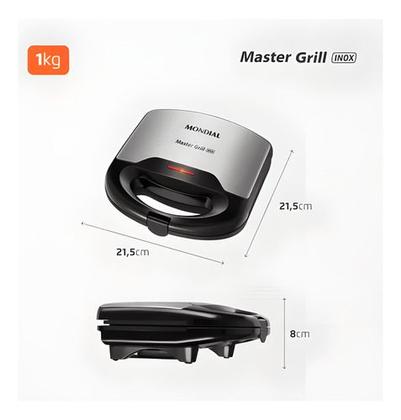 Imagem de Sanduicheira Master Grill Mondial Inox S-20 110v 60hz