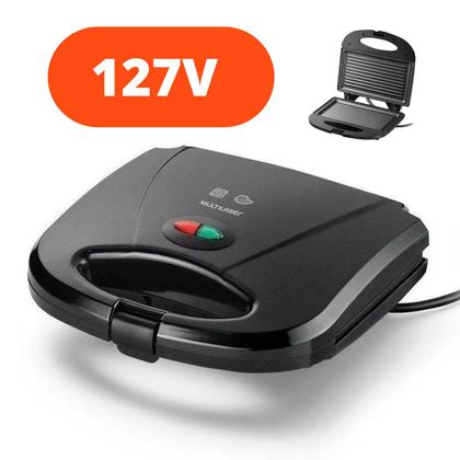 Imagem de Sanduicheira Misteira Tostequeira Tostex Mini Grill Chapa Dupla Elétrica Cook Multilaser 110V