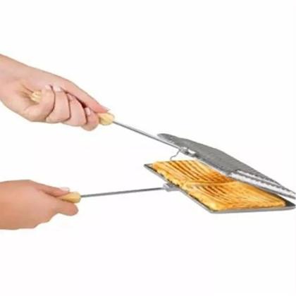 Imagem de Sanduícheira Tostex Baurutex Duplo Forma Bauru Em Alumínio