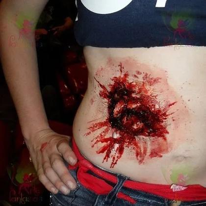 Imagem de Sangue Artificial Falso Maquiagem Terror Festa Halloween
