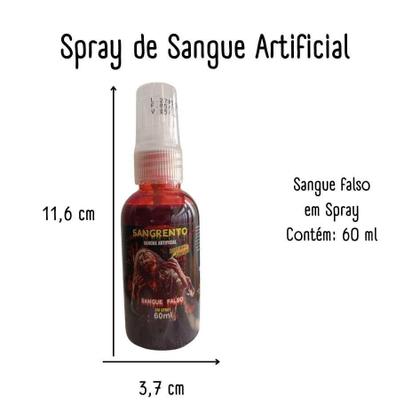 Imagem de Sangue Falso Spray Sangrento Fake Maquiagem Terror Halloween