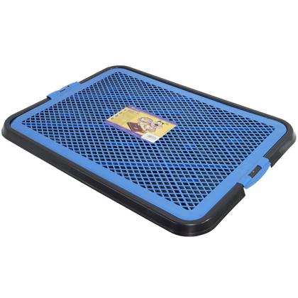 Imagem de Sanitário Canino Pet Dog Xixi Pop 59x44 Banheiro Tapete Higiênico Lavável Cães Azul Furacão Pet