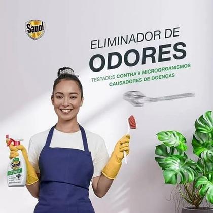 Imagem de Sanol Eliminador de Odores 330ml Neutraliza Cheiros e Elimina 99,9% de Bactérias e Fungos