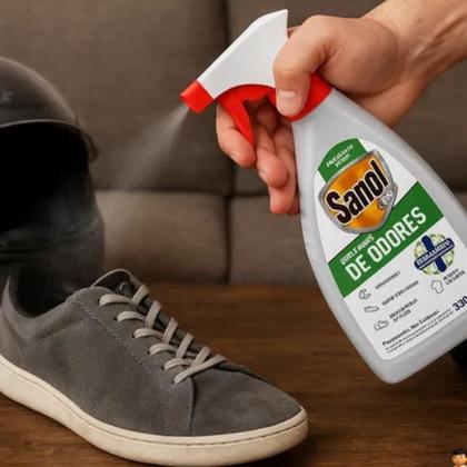 Imagem de Sanol Eliminador de Odores 330ml Neutraliza Cheiros e Elimina 99,9% de Bactérias e Fungos