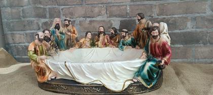 Imagem de Santa Ceia de Natal Colorida Bowl Grande Resina 40cm