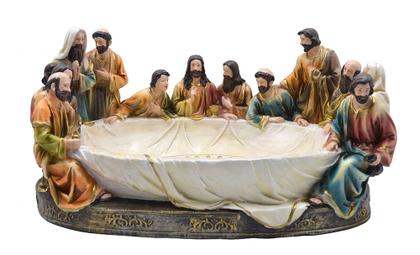 Imagem de Santa Ceia de Natal Colorida Bowl Grande Resina 40cm