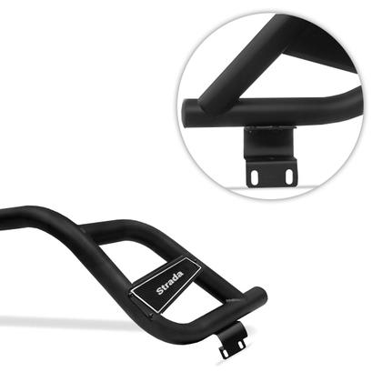 Imagem de Santo Antônio Strada 2021 a 2025 Cabine Simples Modelo Original Tubolar 2" com Braço e Capa Preto Aço