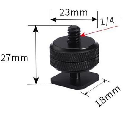Imagem de Sapata Adpatador Flash Microfone Iluminador Duas Travas 1/4