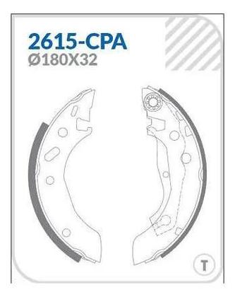 Imagem de Sapata Freio 2615-CPA Ford Fiesta Ka 96/ GM Celta 00/ Prisma 06/ Com Haste