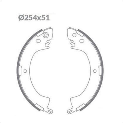 Imagem de Sapata freio mitsubishi l200 2.5 1997 em diante pajero 2.5 - COBREQ