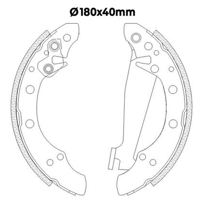 Imagem de Sapata Lona Freio Crossfox Voyage Fox 2008 a 2018 Traseira Teves Frasle VW276CPA