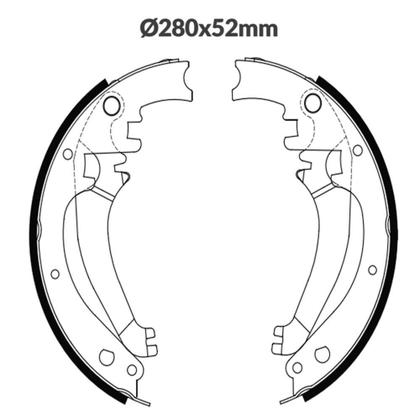 Imagem de Sapata Lona Freio S10 Blazer 4 Cilindros 95 a 2011 Traseira Bosch Cobreq 2640-CPA