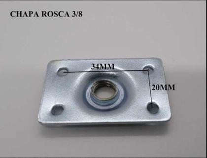 Imagem de Sapata Regulavel P/móveis 3/8 C/chapa Fixação 06 Unidades