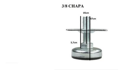 Imagem de Sapata Regulavel P/móveis 3/8 C/chapa Hast Longa 01 Peça