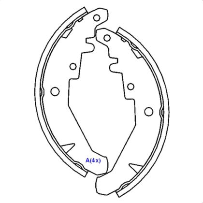 Imagem de Sapatas De Freio Com Lona Traseira Original Syl Palio Siena