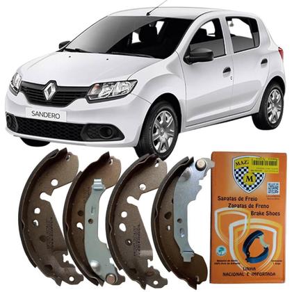 Imagem de Sapatas Lonas Freio Traseiro Renault Logan Sandero Após 2014 Mazzicar