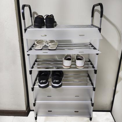 Imagem de Sapateira 6 Andares 18 Pares Sapatos Sandalia Porta Objetos Livro Hall de Entrada Organizaçao Multiuso Prateleira Ajustavel Resistente