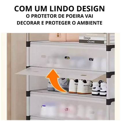 Imagem de Sapateira 6 Andares 18 Pares Sapatos Sandalia Porta Objetos Livro Hall de Entrada Organizaçao Multiuso Prateleira Ajustavel Resistente