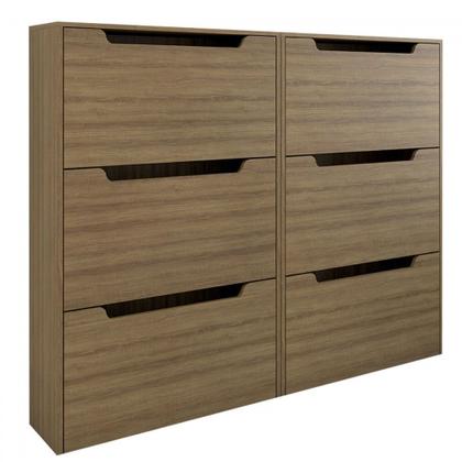 Imagem de Sapateira 6 Portas para 24 Pares Sapato Amêndoa - Panorama Móveis