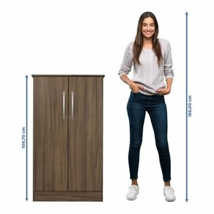 なごみ Cômoda Sapateira 1 Porta 8 Gavetas Grande Casal com Chaveadura