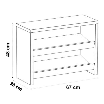 Imagem de Sapateira Caixa Multiuso Sapatos Quarto Banco Sentar Calçadeira para Hall de Entrada Retrô Decoração Hall 1 Gaveta