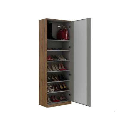 Imagem de Sapateira com 1 Porta Espelho Agata Madeirado - Gelius