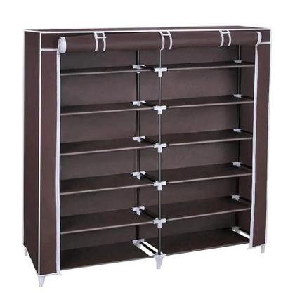 Imagem de Sapateira desmontavel dupla 6 prateleiras 2 em 1 organizador guarda roupa grande armario portatil
