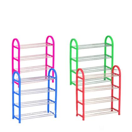 Imagem de Sapateira desmontavel organizadora com 4 prateleiras vertical 8 pares em aluminio