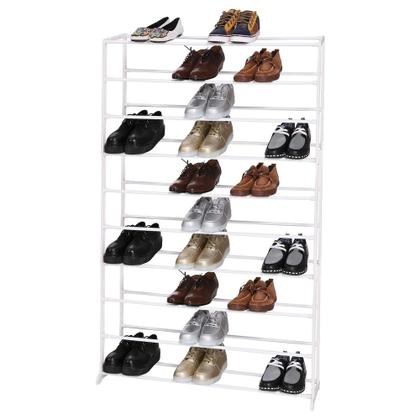 Imagem de Sapateira Gigante 100 Calçados Estante De Metal 10 Prateleiras 50 Pares De Tênis Organizador Andares